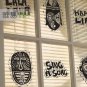 African pattern Decor Wall Sticker wall decal 12"*12"*6
