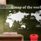 world map Wall Sticker wall decal 51"*27" 1/2