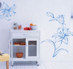 liliaceous flower in house Decor Wall Sticker wall decal 39"*27 1/2"