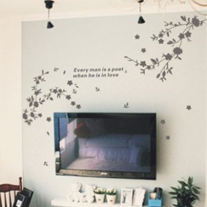 flower branch Decor Wall Sticker wall decal 47"*70"