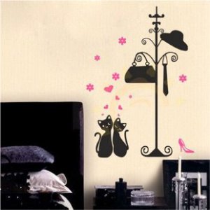 cat hanger Decor Wall Sticker wall decal 23"*31"