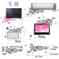 flower design Sticker wall decal 30"*12"