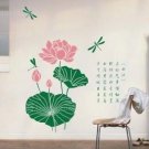 Chines style lotus flower Sticker wall decal 55"*51"