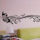 music butterfly Decor Wall Sticker 78"*20"