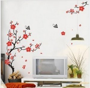 plum blossom flower tree Decor Wall Sticker