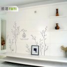 tree birdcage flower tree Decor Wall Sticker