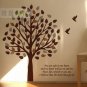 color bird tree Decor Wall Sticker 47"