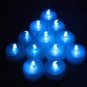 12 flicker blue LED TEA LIGHT WEDDING PARTY CANDLE CHRISTMAS