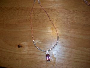 Pink and white crystal