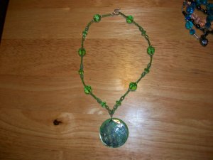 green and silver shell