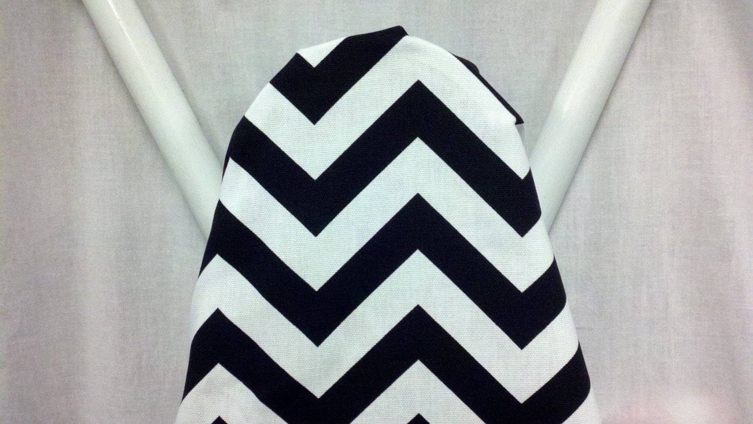 CHEVRON ZIGZAG BLACK and White ironing Board cover