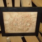 Basket of Love Primitive framed stitchery