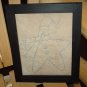 Snowman Star Framed Primitive Stitchery