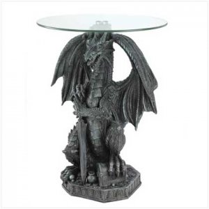 Guarding Dragon Accent Table  12266
