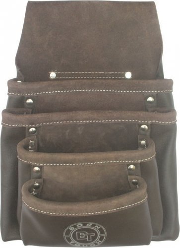 4 Pocket Oil Tanned Leather Tool Pouch Bag