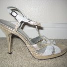 NINA Golden and Silver Sandals