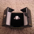 3 Stone Britney Spears Inspired Solig White Gold Ring