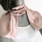 Rose Dust Silk Scarf, Double Layer Pure Charmeuse Silk, ARTINSILK