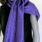 Unique Long Hand Painted Silk Scarf, Purple, Black, JOSSIANI