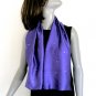 Unique Long Hand Painted Silk Scarf, Purple, Black, JOSSIANI