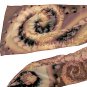 Long Hand Painted Pure Silk Scarf, Camel,  Brown Chocolate,JOSSIANI