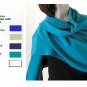 Teal Blue Shawl Wrap, Turquoise Coverup, Pure Silk Crepe, Evening Stole, Special Occasions Wrap.