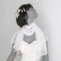 Natural White Scarf, Sheer Silk Chiffon Bridal Wrap, Off White Light Ivory