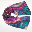 ONE OF A KIND SCARF, Hand Painted Silk Large Multicolor Scarf, by JOSSIANI
