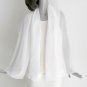 Off White Silk Chiffon 10mm Shawl, light ivory bridal Wrap, Evening Stole, 21" x 68".