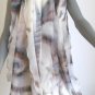 Hand Painted Silk Shawl, Chiffon Wrap, Sandstone Browns, Unique Wrap by Jossiani, Made to Order.