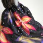 Unique Hand Painted Silk Scarf florals, Large Square by JOSSIANI