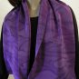 Purple Scarf, Unique Hand Dyed Pure Silk Crêpe Scarf, by Jossiani.