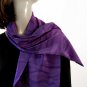 Purple Scarf, Unique Hand Dyed Pure Silk Crêpe Scarf, by Jossiani.