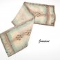 Beige Ecru Scarf, Unique Earth Truffle Dried Herbs Muted Colors, Hand Painted by JOSSIANI.