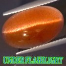 10.85 CT.RARE NATURAL OV CAT'S EYE SALMON PEACH SUNSTONE
