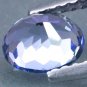 VVS 1 FULL FIRE NATURAL OV FACET PURPLE TANZANITE 1 CT.