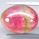 19.13 CT.NATURAL OVAL RICH PINK GREEN BI COLOR TOURMALINE