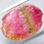 19.13 CT.NATURAL OVAL RICH PINK GREEN BI COLOR TOURMALINE