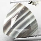 6.24 CT.RARE NATURAL TRILLION MILKY WHITE HONEY BROWN LAYERS ZEBRA SARDONYX GEM