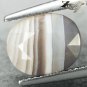 3.15 CT.RARE NATURAL OVAL MILKY WHITE HONEY BROWN LAYERS CLEARY ZEBRA SARDONYX