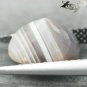 3.15 CT.RARE NATURAL OVAL MILKY WHITE HONEY BROWN LAYERS CLEARY ZEBRA SARDONYX