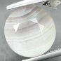 5.17 CT.RARE NATURAL ROUND BANDED MILKY WHITE HONEY BROWN ZEBRA SARDONYX