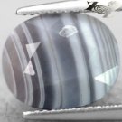 4.94 CT.RARE NATURAL OVAL MILKY WHITE HONEY BROWN LAYERS CLEARLY ZEBRA SARDONYX