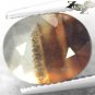 3.26 CT.RARE NATURAL OVAL HONEY BROWN PLANT CLEAR CRYSTAL LAYER ZEBRA SARDONYX