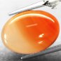 8.09 CT.VVS 1 RARE NATURAL OVAL HALF YELLOW RICH ORANGE BI COLOR SARDONYX GEMS