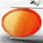 8.09 CT.VVS 1 RARE NATURAL OVAL HALF YELLOW RICH ORANGE BI COLOR SARDONYX GEMS