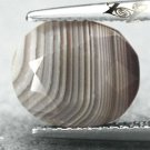 3.6 CT.RARE NATURAL OVAL BANDED MILKY WHITE HONEY BROWN LAYERS ZEBRA SARDONYX