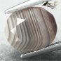 3.6 CT.RARE NATURAL OVAL BANDED MILKY WHITE HONEY BROWN LAYERS ZEBRA SARDONYX