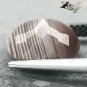 3.6 CT.RARE NATURAL OVAL BANDED MILKY WHITE HONEY BROWN LAYERS ZEBRA SARDONYX