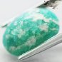 5.58 CT.RARE GRADE NATURAL OVAL AQUA GREEN WHITE STEAKS SCHILLER AMAZONITE